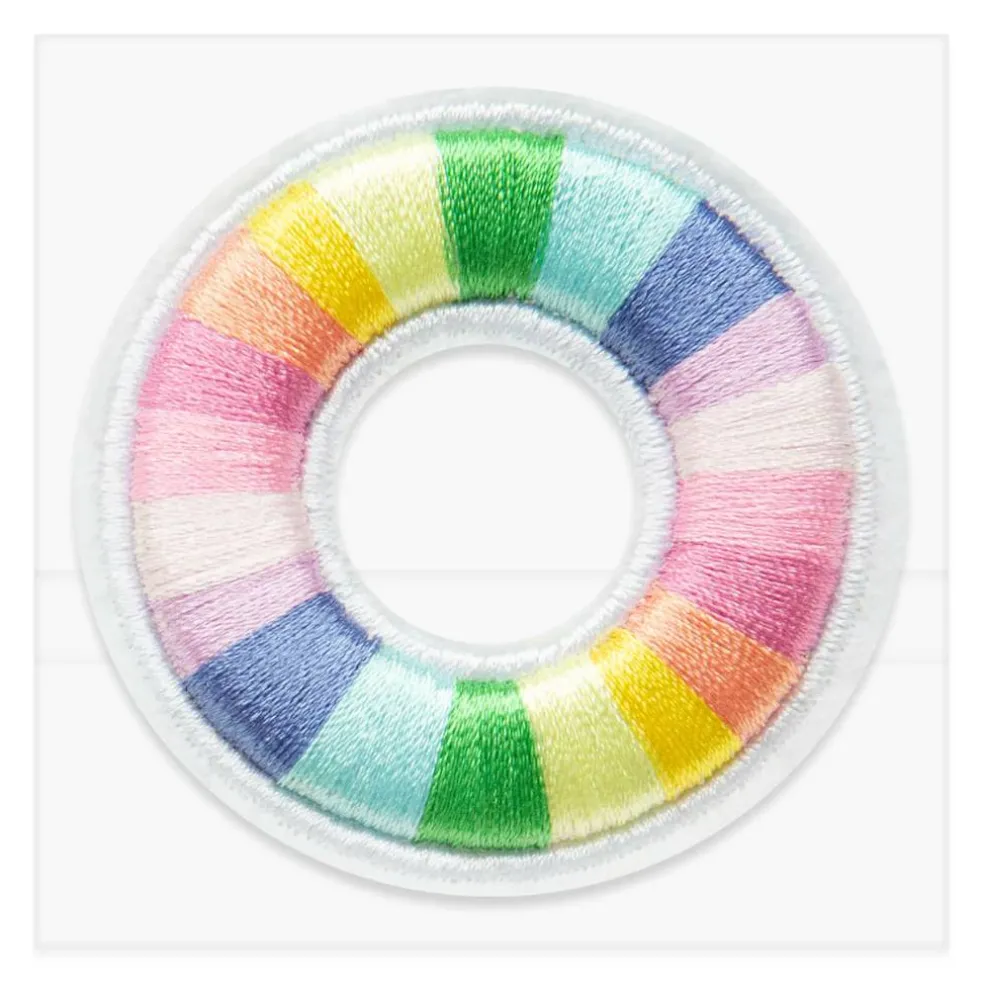 2" Pastel Rainbow Stripes Letter Iron-On & Adhesive Patch by Make Market®