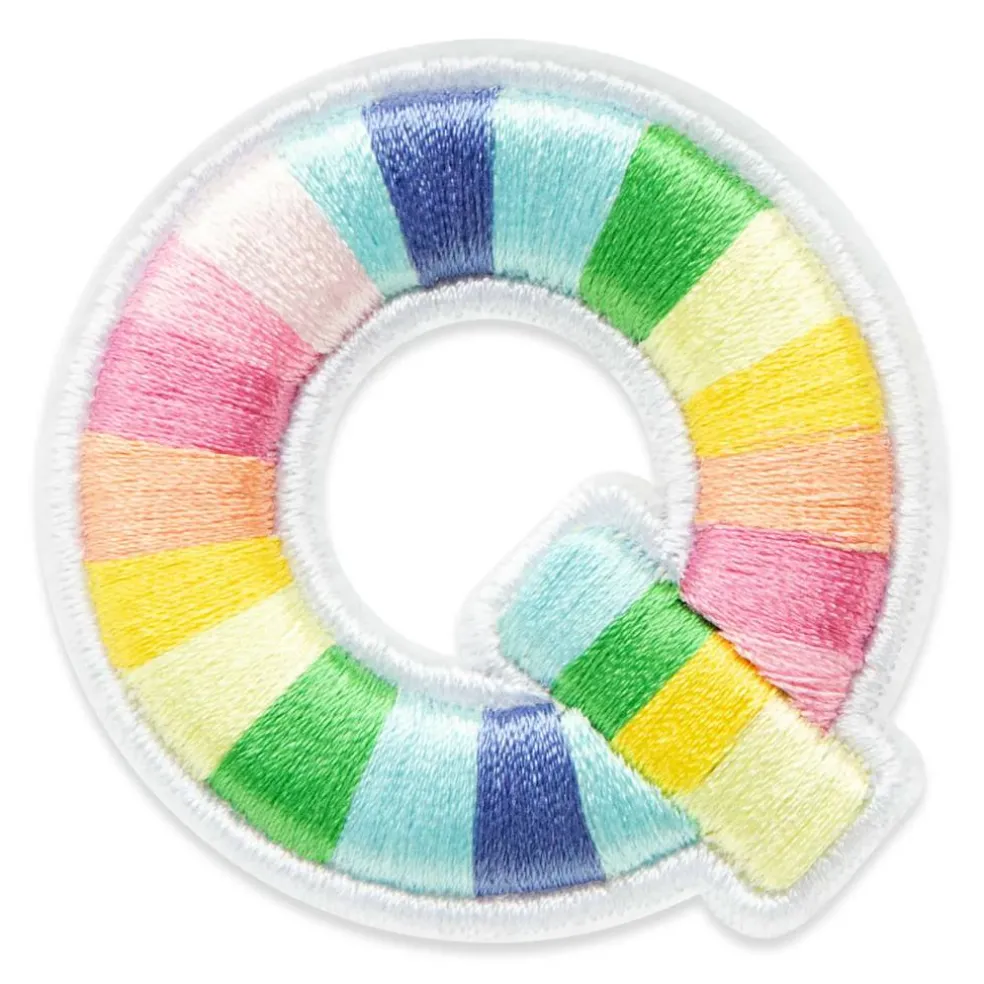 2" Pastel Rainbow Stripes Letter Iron-On & Adhesive Patch by Make Market®
