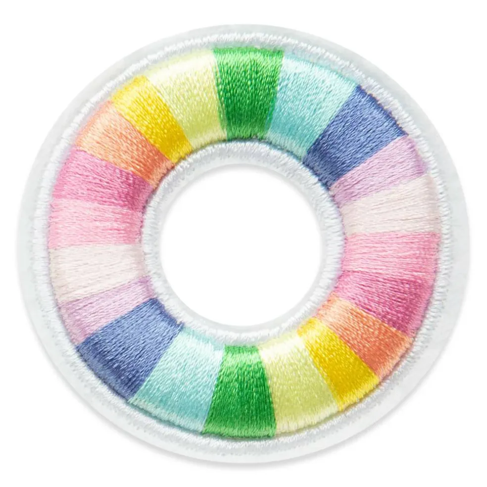 2" Pastel Rainbow Stripes Letter Iron-On & Adhesive Patch by Make Market®