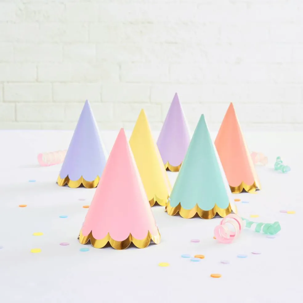 5" Pastel with Foil Scallop Party Hats by Celebrate It™