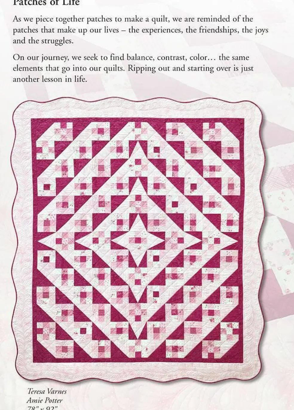 Patches of Life Quilt: Eleanor Burns Signature Quilt Pattern