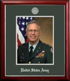 Patriot Frames Army 8x10 Portrait Classic Black Frame with Silver Medallion