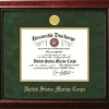 Patriot Frames Marine 8.5x11 Discharge Executive Frame with Gold Medallion and gold Filet