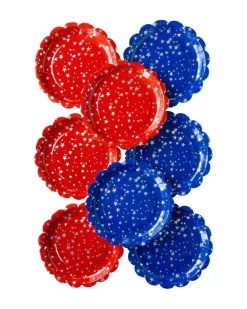 Patriotic Sparkling Stars Party Plates