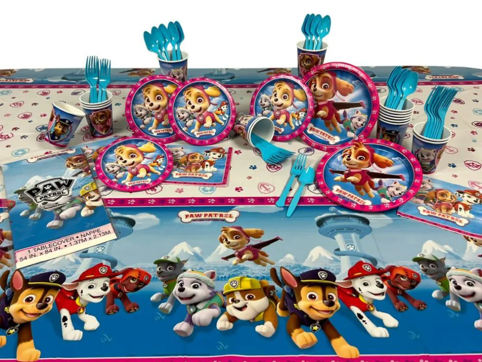 Paw Patrol-Skye Pink Party Kit for 8 or 16 Guest