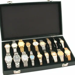 3 18pc Black Watch Travel Trays Showcase Display Case Unit