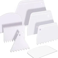 7-Pc Cake Scraper Set - Plastic Scrapers, Cake Smoother & Decorating Tools