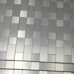 10-Pck Peel and Stick Metal Backsplash Tile Bath Kitchen Mosaics Wall