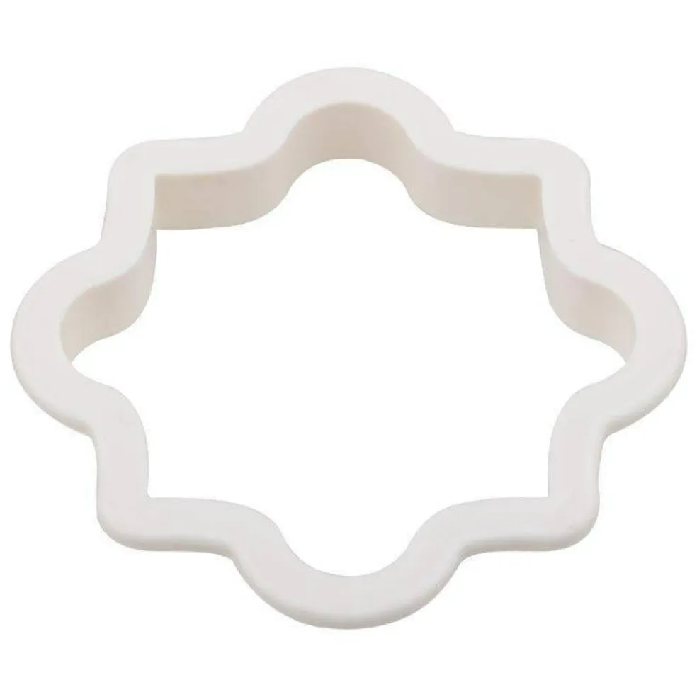 4 PC Plastic Frame Pattern Shape Cookie Cutters Set