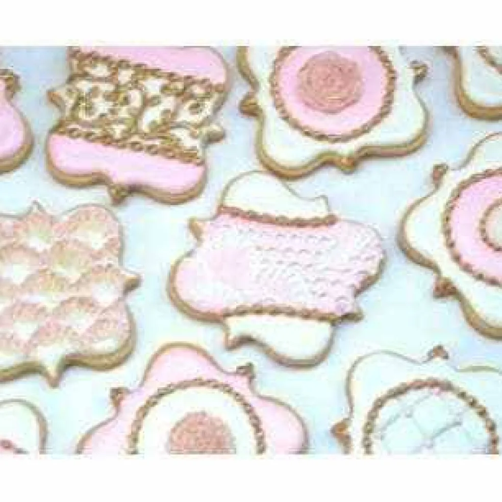 4 PC Plastic Frame Pattern Shape Cookie Cutters Set