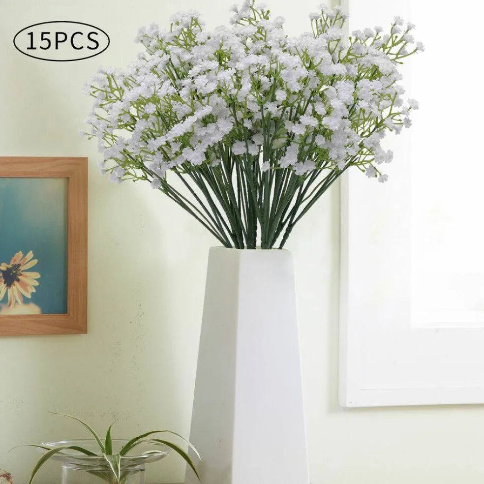15 PCS Artificial Baby's-Breath Flowers