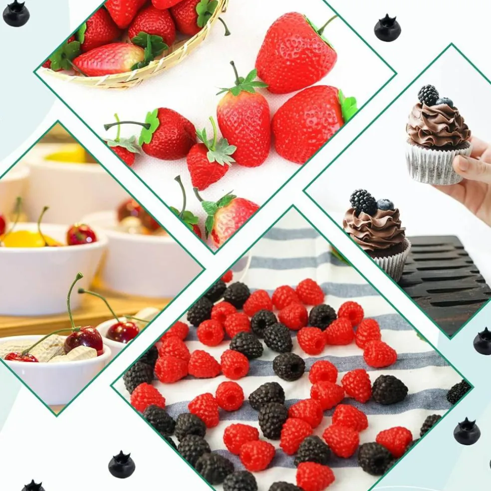 52 PCS Artificial Fake Fruit - Mixed Berries