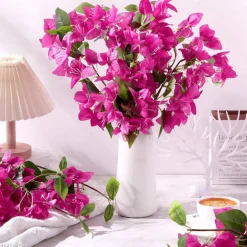 60 Pcs Artificial Faux Bougainvillea Fake Flower Tabletop Arrangement