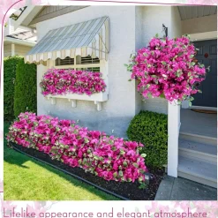 60 Pcs Artificial Faux Bougainvillea Fake Flower Tabletop Arrangement