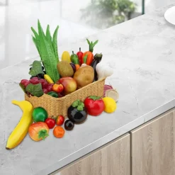 30PCS Artificial Fruit and Vegetables Set – Realistic Foam Fake Food Props for Kitchen Decor, Home Display, Photoshoot Styling, Restaurant & Holiday Decoration