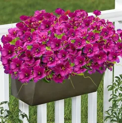 8 Pcs Artificial Hibiscus Flowers for Outdoors, UV Resistant Silk Faux Spring & Summer Flowers, Long Stem Fake Plants for Window Box, Porch, Patio, Garden, Balcony & Outdoor Planters