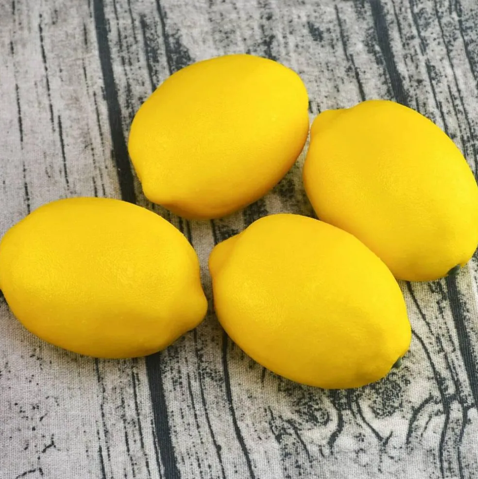 10pcs Artificial Lemons - (Big Size, Yellow)