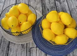 10pcs Artificial Lemons - (Big Size, Yellow)