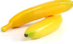 6pcs Artificial Lifelike Simulation Yellow Bananas Fake Fruit, 7.5X 1.25 Inches