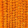 4 Pcs Artificial Long Marigold Garland - 5 Feet (Orange)
