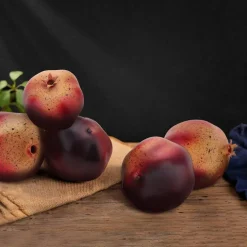 6 PCS Artificial Pomegranates Fake Realistic Simulation Fruits