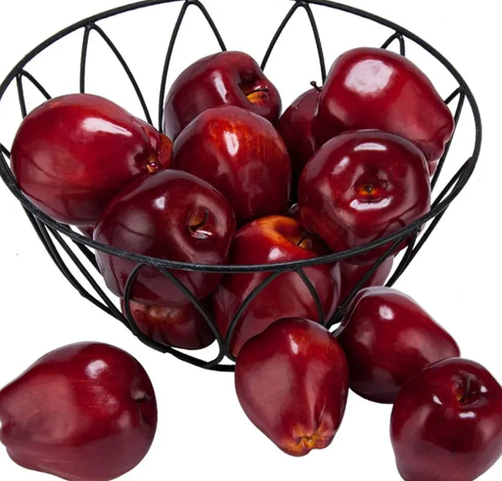16PCS Artificial Red Apples