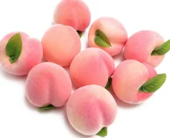 9 PCS Artificial Red Peach Fruit, Realistic Foam Fake Peaches for Fruit Bowl, Kitchen, Home Decor, Flower Arrangement, Photography Props, Store Display, Party Decoration