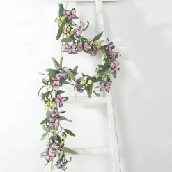 3 pcs Assorted Faux Butterfly Flowers Garlands Willow Greenery Leaves Party