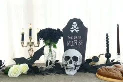 12PCS Black Artificial Roses with Stems, Gothic Silk Faux Rose Bouquet with Large 3.14" Flower Heads, Halloween Flowers for Vase Arrangement, Wedding Decor, Home Centerpieces & DIY Crafts