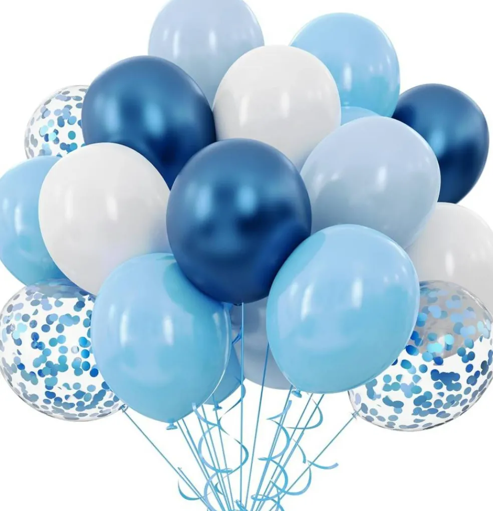 50pcs Blue Latex Balloons