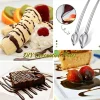 3 PCS Candy Dipping Tools Chocolate Dipping Fork Spoons Set 2 Pieces Culinary Decorating Spoons Chef Art Pencil for Decorative Plates Stainless Steel Chef Spoon