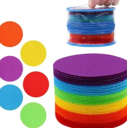 36 Pcs Carpet Dot Markers – 4 Inch Round Floor Circles, Unnumbered Spot Markers for Classroom, Preschool & Kindergarten (6 Colors)