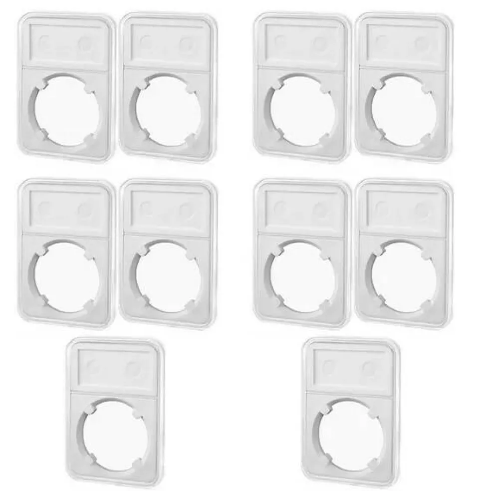 10 Pcs Coin Display Slabs 38mm Coin Holders for Morgan Peace Ike Silver Dollar Storage Case