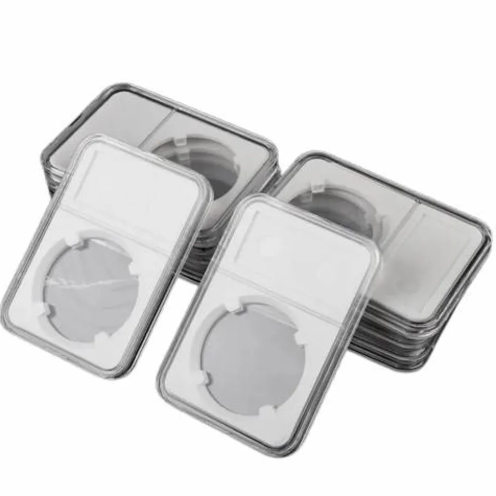 10 Pcs Coin Display Slabs 38mm Coin Holders for Morgan Peace Ike Silver Dollar Storage Case