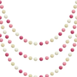 2 PCS Colorful Holiday Felt Ball Garland