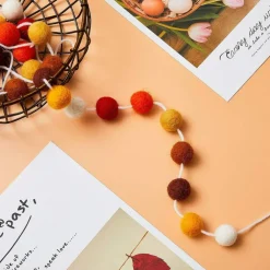 2 PCS Colorful Holiday Felt Ball Garland