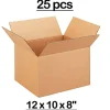 25 pcs Corrugated Boxes for Shipping Storage Large Durable Kraft C Flute Packaging 12 x 10 x 8 inch