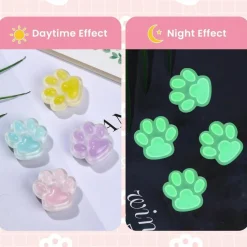 8 Pcs Diamond Art Painting Magnet Cover Minder, Paw Shape Diamond Picture Magnetic Holder Locator, Cross Stitch Diamond Picture Fixator with Case, Diamond Art Accessories Tools for Adults Craft