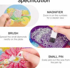83 Pcs Diamond Painting Art Drill Dot Pen Tips Multi Placers Heads Nibs for Diamond Painting Nail Art Set Tool Accessories Kit 4710
