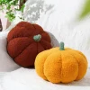 2 Pcs 3D Pumpkin Plush Pillows – 11x9.5” Fall Throw Cushions