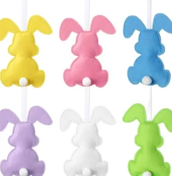 12 Pcs Easter Bunny Decorations Felt Bunny Hanging Ornaments Rabbit Spring Handmade Rabbit Decorations for Easter Tree Party Holiday Decor(Calssic)