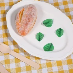 100Pcs Edible Leaves Cupcake Toppers, Green Leaf Cake Toppers