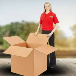 10 Pcs Extra Large Corrugated Shipping Boxes 24 x 24 x 24 Inch for Packing Odd Shaped Items