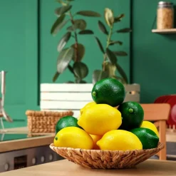 12 Pcs Fake Lemons Limes - (6 Green+6 Yellow)