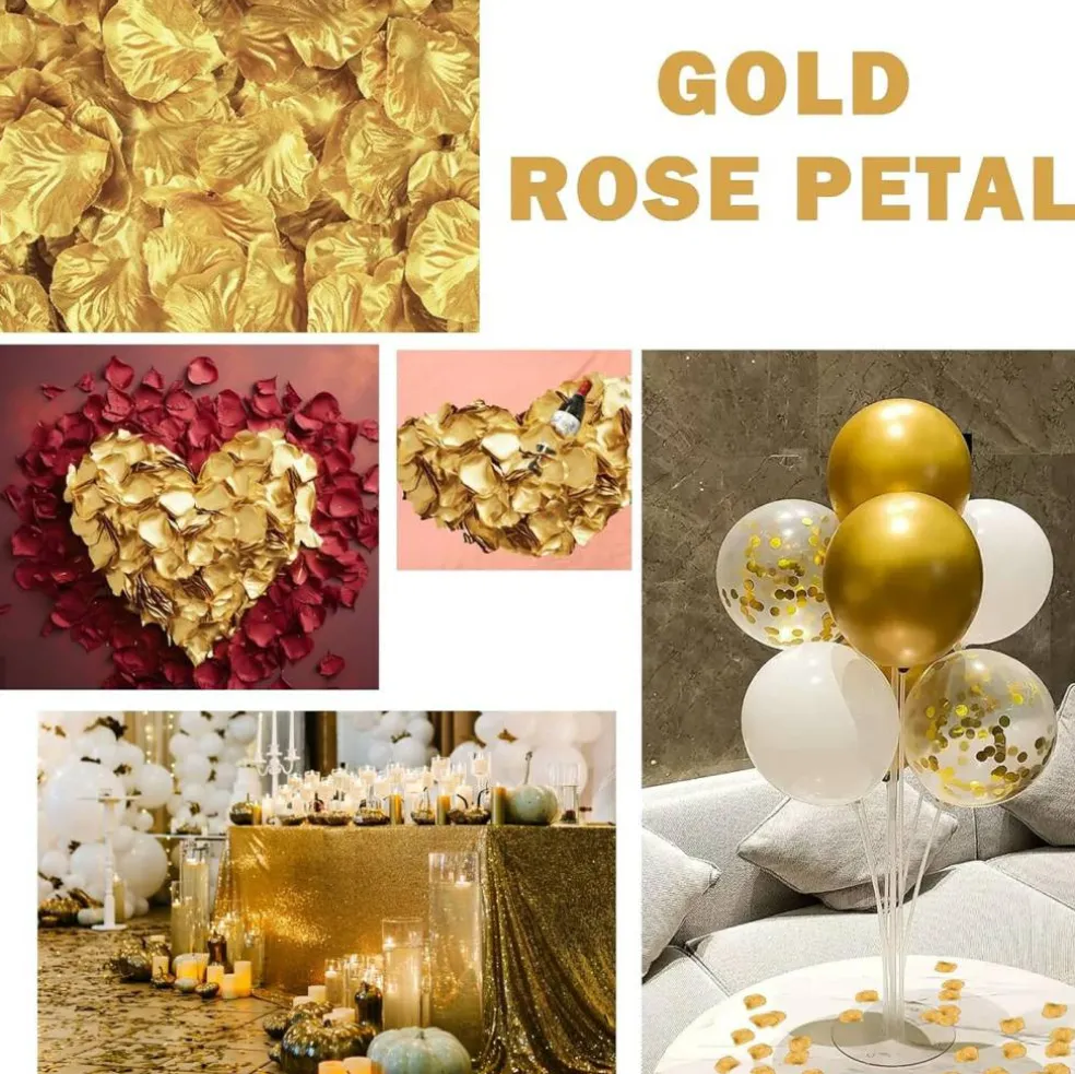 300PCS Fake Rose Petals for Romantic Night Romantic Festive Atmosphere Creation for Marriage Proposal Wedding