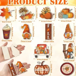 36 Pcs Fall Ornaments for Tree Fall Thanksgiving Decorations(Cute Style)