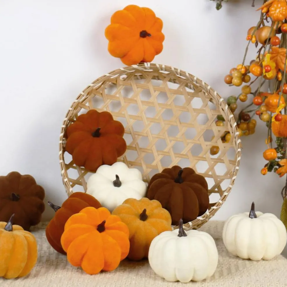 15PCS Fall Pumpkins for Indoor Autume Thanksgiving Home Decor