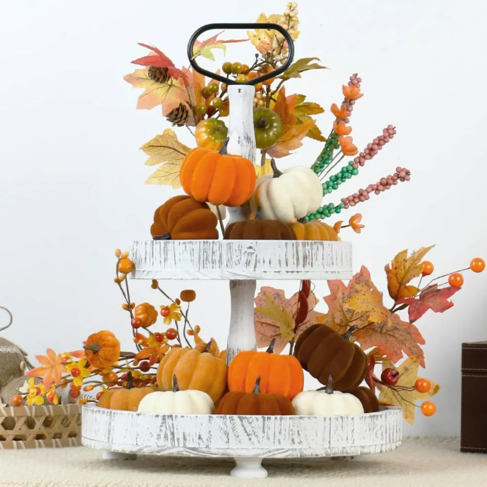 15PCS Fall Pumpkins for Indoor Autume Thanksgiving Home Decor