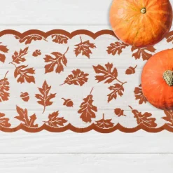 2 PCS Fall Table Runner, Lace Maple Leaf Table Runner, Autumn Thanksgiving Table Decor for Farmhouse Holiday Home Table Party Decoration - 13x72in