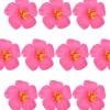 10PCS Faux Hibiscus Flowers Hawaiian Luau Tabletop Decoration